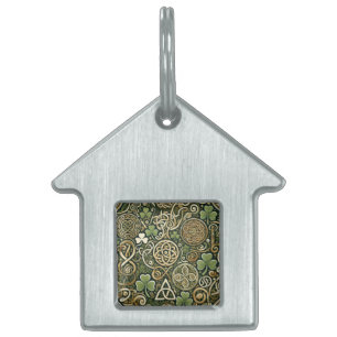 Médaillons Pour Animaux Domestiques Floraison Celtique