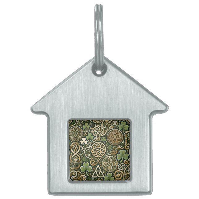 Médaillons Pour Animaux Domestiques Floraison Celtique (Devant)