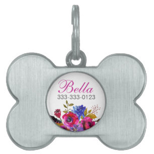 Médaillons Pour Animaux Domestiques Floral