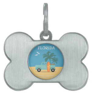 Médaillons Pour Animaux Domestiques Floride : étiquette d'identification de voyage pou