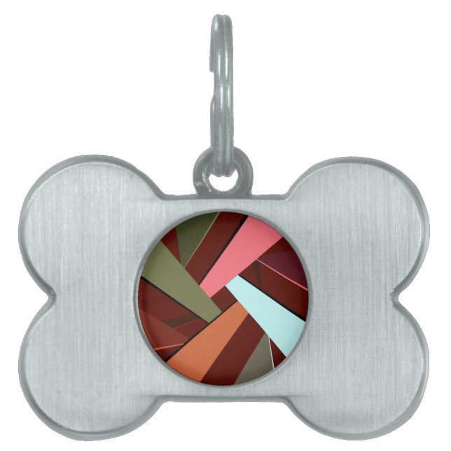 Médaillons Pour Animaux Domestiques Forme géométrique Abstraite 7 (Devant)