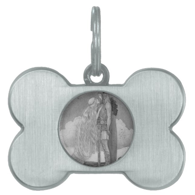 Médaillons Pour Animaux Domestiques Freja et Svipdag par John Bauer (Devant)