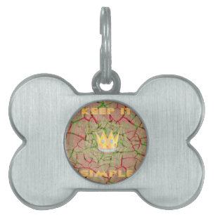 Médaillons Pour Animaux Domestiques Gardez-le simple : Cracked Earth Royal Clarity Art