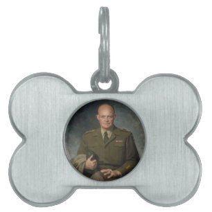 Médaillons Pour Animaux Domestiques Général Dwight Eisenhower Portrait peint 5 étoiles
