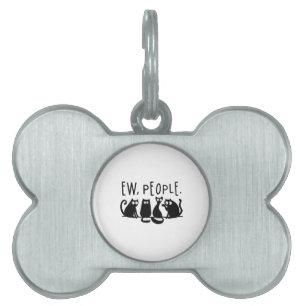 Médaillons Pour Animaux Domestiques Gens dégoûtants chats drôles chats noirs miaou 