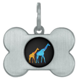 Médaillons Pour Animaux Domestiques Giraffe