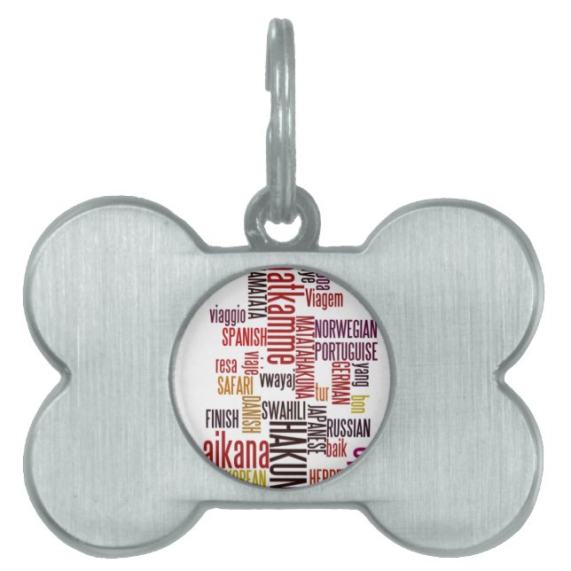 Médaillons Pour Animaux Domestiques Global Groove : Hakuna Matata dans chaque langue (Devant)