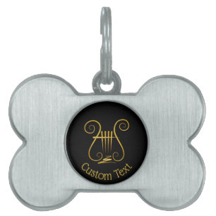 Médaillons Pour Animaux Domestiques Golden lyre