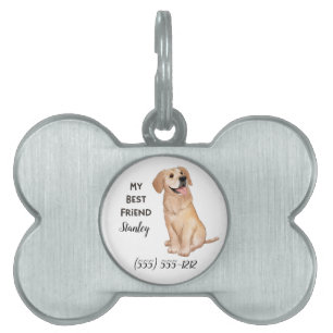Médaillons Pour Animaux Domestiques Golden Retriever Mon meilleur ami Custom Dog Nom