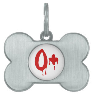 Médaillons Pour Animaux Domestiques Groupe sanguin O+ Positif #Hôpital d'horreur