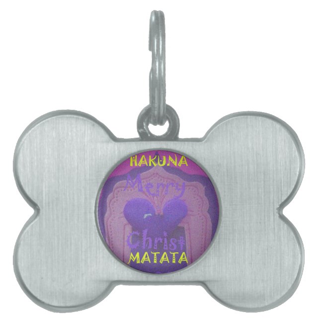 Médaillons Pour Animaux Domestiques Hakuna Matata Merry Christmas Love Design.jpg (Devant)