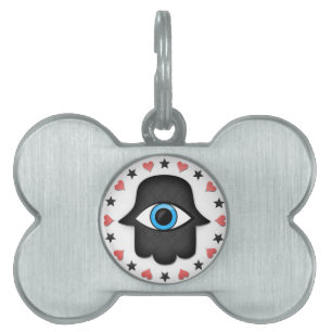 Médaillons Pour Animaux Domestiques hamsa khamsa OEil à la main de la déesse