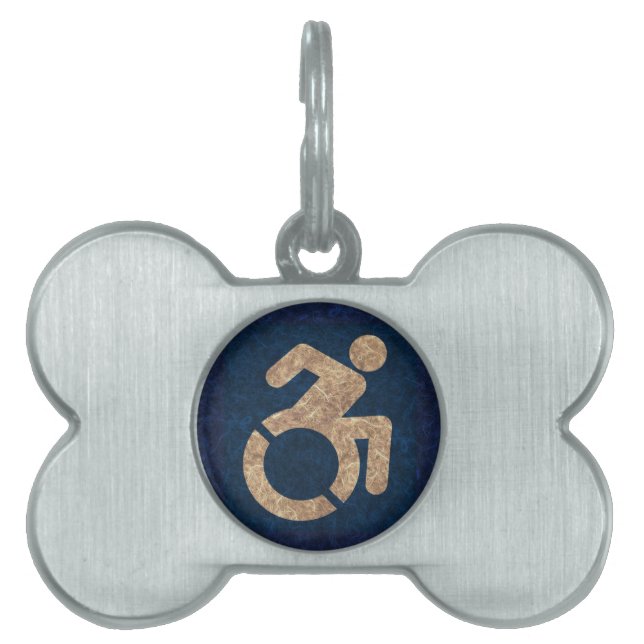 Médaillons Pour Animaux Domestiques Handicap Texté (Devant)
