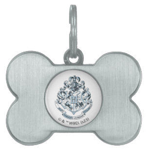 Médaillons Pour Animaux Domestiques Harry Potter   Blason de Poudlard - Bleu