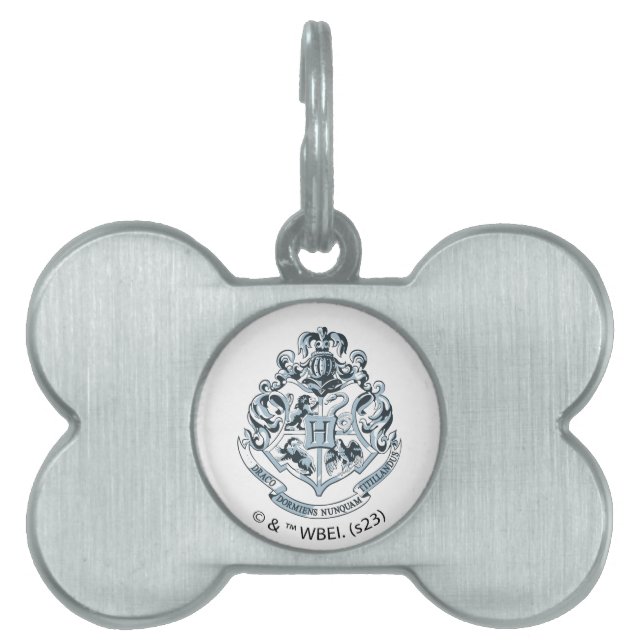 Médaillons Pour Animaux Domestiques Harry Potter | Blason de Poudlard - Bleu (Devant)
