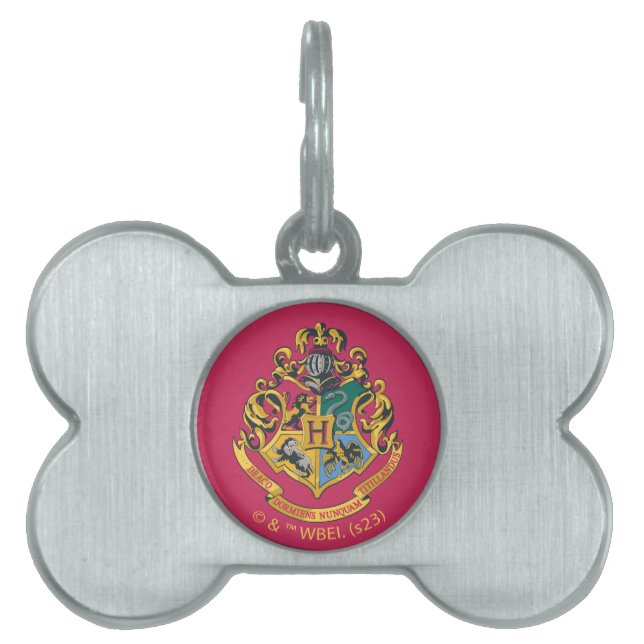 Médaillons Pour Animaux Domestiques Harry Potter | Cimier de Poudlard - Couleur complè (Devant)