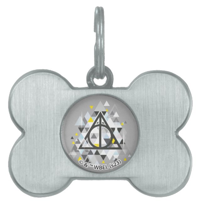 Médaillons Pour Animaux Domestiques Harry Potter | Geometric Deathly Hallows (Devant)