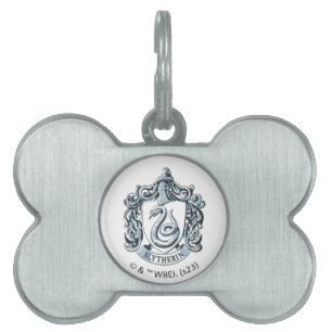 Médaillons Pour Animaux Domestiques Harry Potter   Slytherin Crest - Bleu glacé