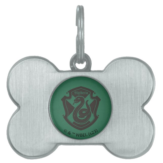 Médaillons Pour Animaux Domestiques Harry Potter | Slytherin House Pride Crest (Devant)