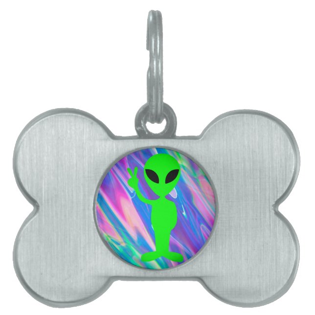 Médaillons Pour Animaux Domestiques Hologramme alien (Devant)