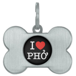 Médaillons Pour Animaux Domestiques I Heart (Amour) Pho