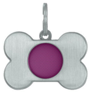Médaillons Pour Animaux Domestiques Impression en fibre de carbone violet Fushia