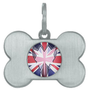 Médaillons Pour Animaux Domestiques Imprimer "I Love UK"