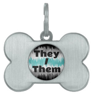 Médaillons Pour Animaux Domestiques Indicateur Pronoun Libramasculine Pride personnali