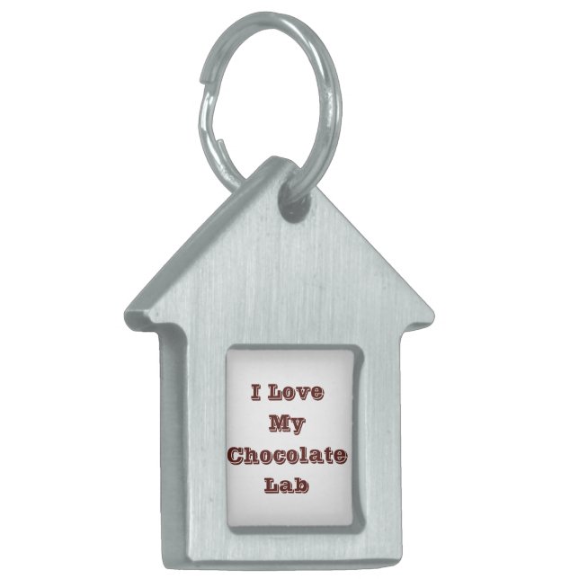 Médaillons Pour Animaux Domestiques J'adore mon labrador chocolat (Devant gauche)