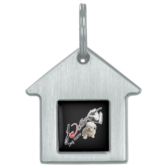 Médaillons Pour Animaux Domestiques J'adore Shichon (Devant)