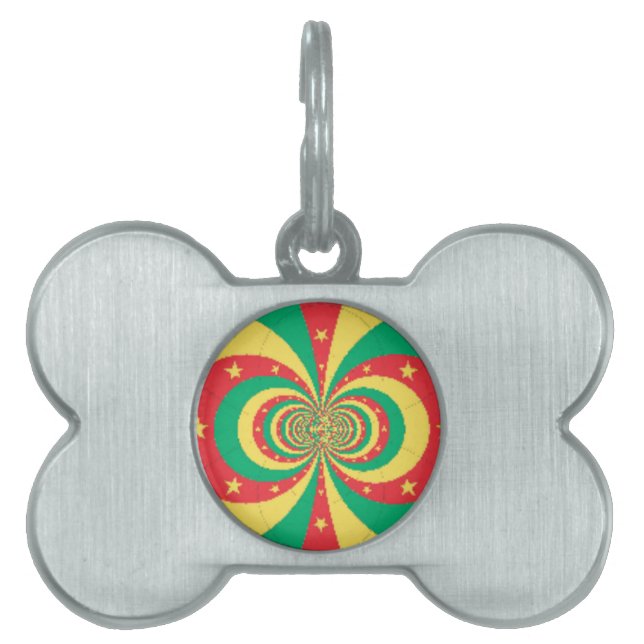 Médaillons Pour Animaux Domestiques J'aime Cameroun (Devant)