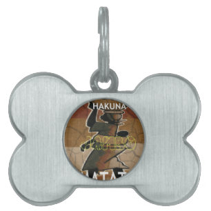 Médaillons Pour Animaux Domestiques Jambo Habari Hakuna Matata.