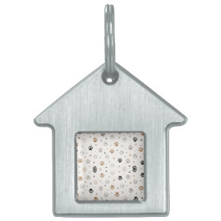 Médaillons Pour Animaux Domestiques Joli collier avec empreinte de patte pour chien