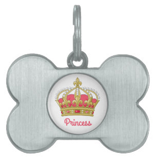 Médaillons Pour Animaux Domestiques Jolie Princesse Personnaliser