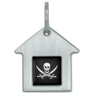Médaillons Pour Animaux Domestiques Jolly roger drapeau de pirate