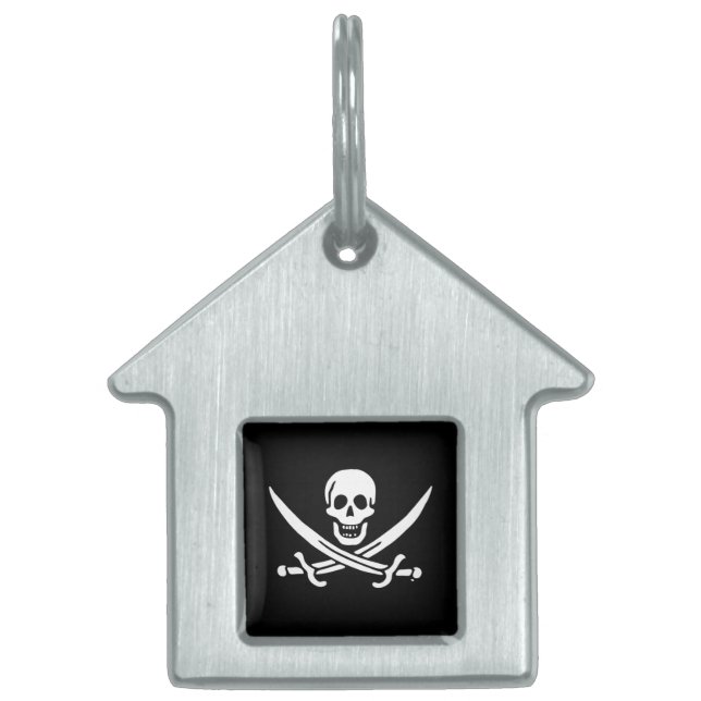 Médaillons Pour Animaux Domestiques Jolly roger drapeau de pirate (Devant)