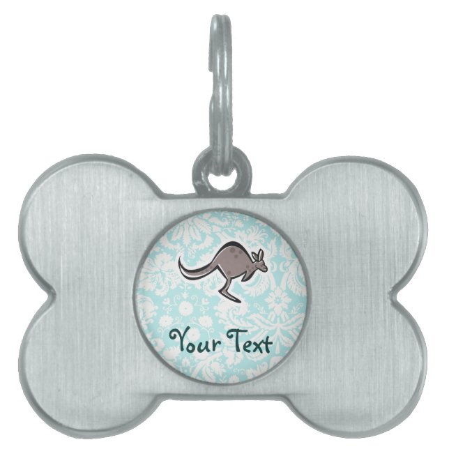 Médaillons Pour Animaux Domestiques Kangourou mignon de bande dessinée (Devant)