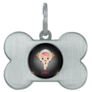 Médaillons Pour Animaux Domestiques kawaii aries