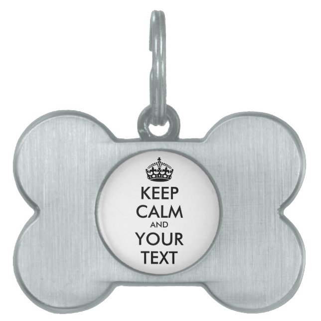 Médaillons Pour Animaux Domestiques KEEP CALM and YOUR TEXT (Devant)