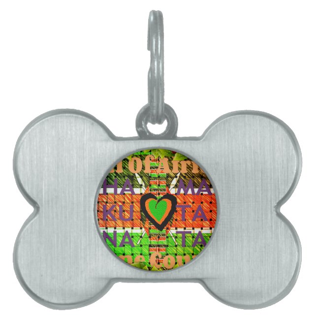 Médaillons Pour Animaux Domestiques Kenya : Toute l'Afrique dans un pays - Drapeau tis (Devant)