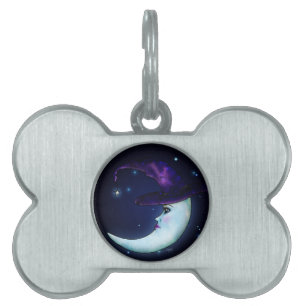 Médaillons Pour Animaux Domestiques La lune Witching