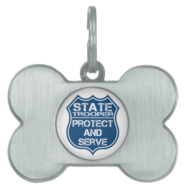 Médaillons Pour Animaux Domestiques La police de soldat de la cavalerie d'état Badge (Devant)