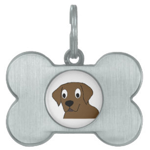 Médaillons Pour Animaux Domestiques labrador chocolat cartoon