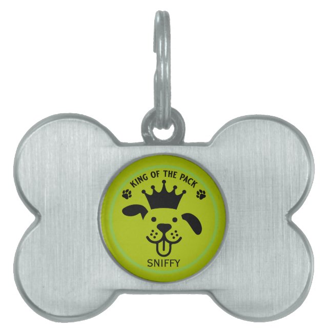 Médaillons Pour Animaux Domestiques Le Roi Du Chien De Pack (Devant)