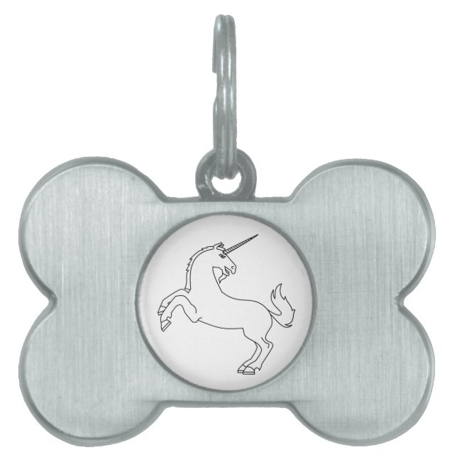 Médaillons Pour Animaux Domestiques Licorne #2 (Devant)
