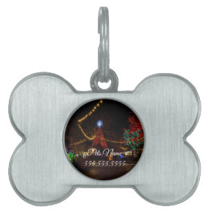 Médaillons Pour Animaux Domestiques Light It Up For Christmas Pet ID Tag