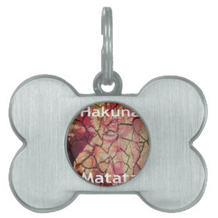 Médaillons Pour Animaux Domestiques Lion Elégant Terre : Hakuna Matata Design textuel