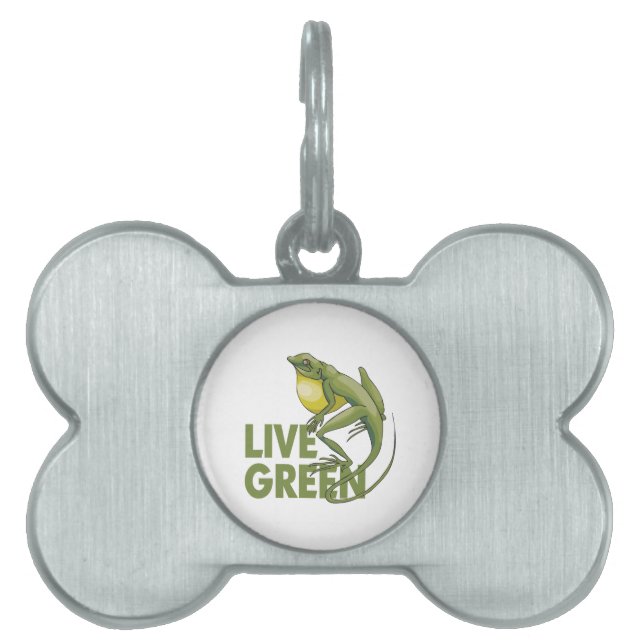 Médaillons Pour Animaux Domestiques Live Green (Devant)