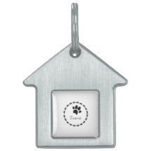 Logo circulaire avec empreinte de patte et nom