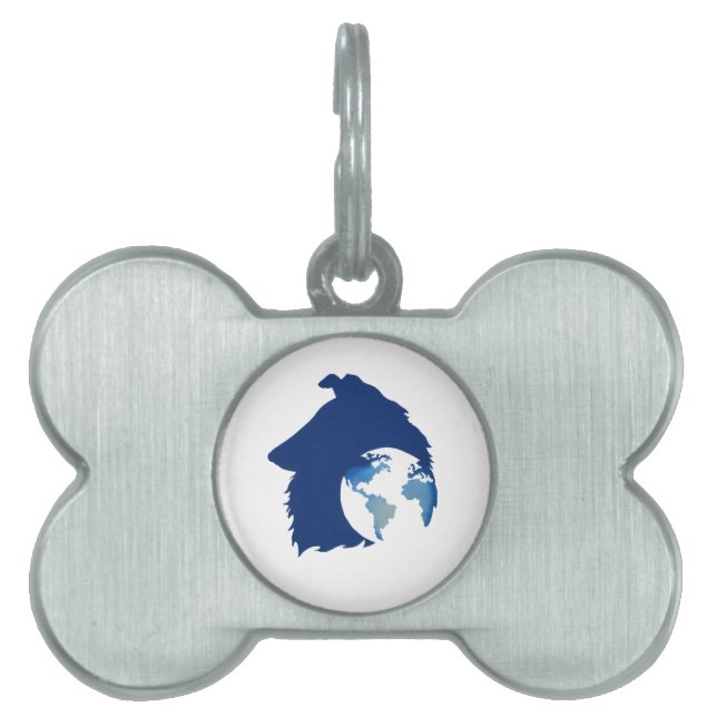 Médaillons Pour Animaux Domestiques Logo de ColliesWithoutBorders (Devant)